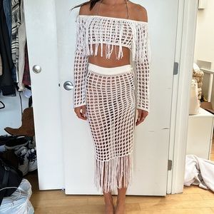 Lovers & Friends white crochet set